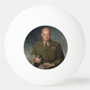 Balle De Ping Pong Général Dwight Eisenhower Portrait peint 5 étoiles