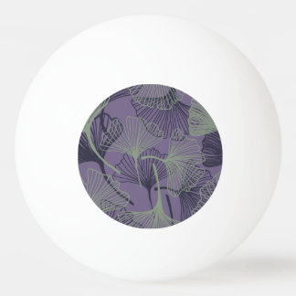 Balle De Ping Pong Gingko biloba : motif vintage abstrait.