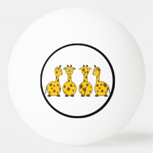 Balle De Ping Pong Girafe Dessin Animé Mignon