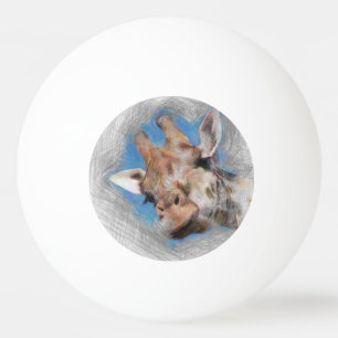 Balle De Ping Pong Giraffe Artistique Animal