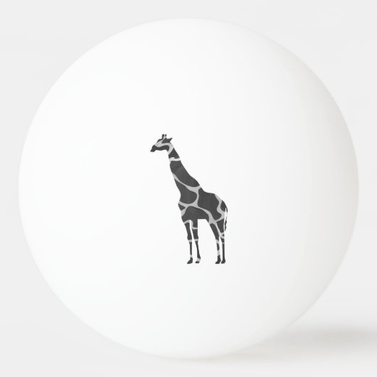 Balle De Ping Pong Giraffe Silhoutte noir et gris (Devant)