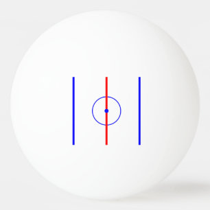 Balle De Ping Pong Glace de centre d'hockey et lignes bleues