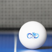 Balle De Ping Pong Glowing infinity with blue rose (Filet)