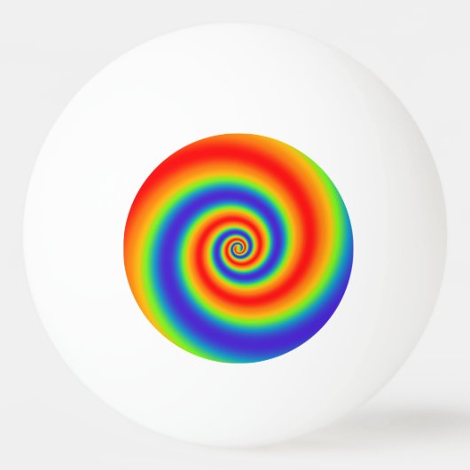 Balle De Ping Pong Gradient du Colorful Spiral Effect (Devant)