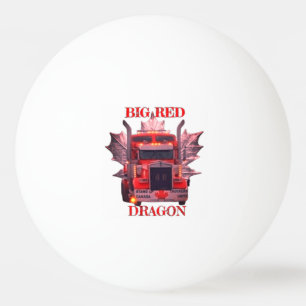 BALLE DE PING PONG GRAND DRAGON ROUGE