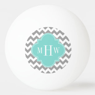 Balle De Ping Pong Gray Wht Chevron