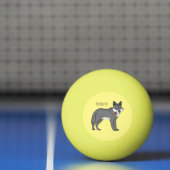 Balle De Ping Pong Gray wolf with pipe cartoon (Filet)