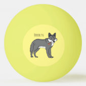 Balle De Ping Pong Gray wolf with pipe cartoon (Dos)