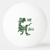 Balle De Ping Pong Green Trex le Boss Dino (Devant)