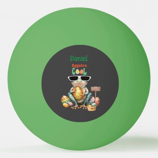Balle De Ping Pong Grenouille Cool Eggstra avec lunettes de soleil Bo (Devant)