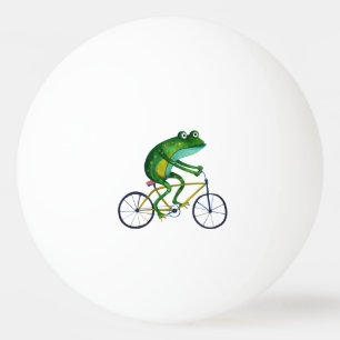 Balle De Ping Pong Grenouille Sur Vélo