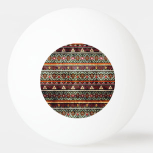 Balle De Ping Pong Groupe tribal : Ethno Retro Motif