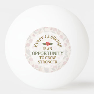 Balle De Ping Pong "Grow Stronger" Affirmation