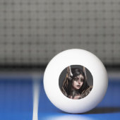 Balle De Ping Pong Guerrier de goth fille cool (Filet)
