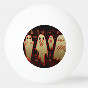 Balle De Ping Pong Halloween égyptienne Imaginaire Fantômes (1)