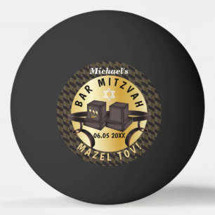 Balle De Ping Pong Happy Bar Mitzvah 20XX Gold Décoratif