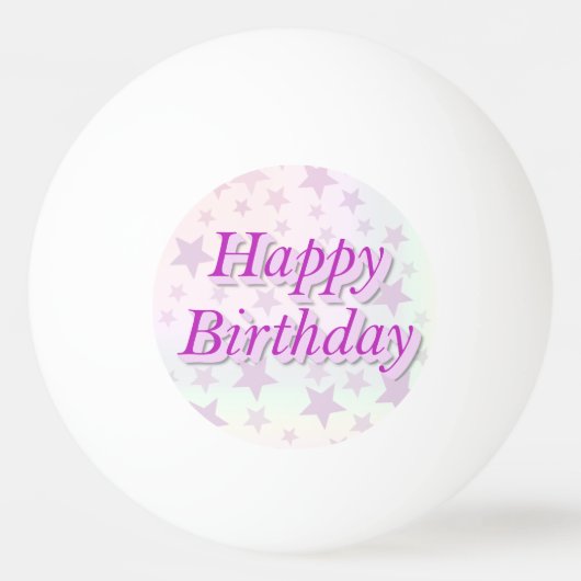 Balle De Ping Pong Happy Birthday!! (Devant)