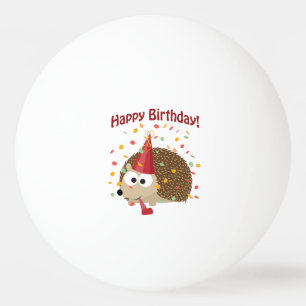 Balle De Ping Pong Hérisson de joyeux anniversaire de confettis
