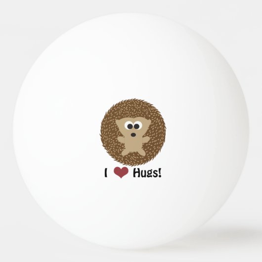 Balle De Ping Pong Hérisson I Heart Hugs (Devant)