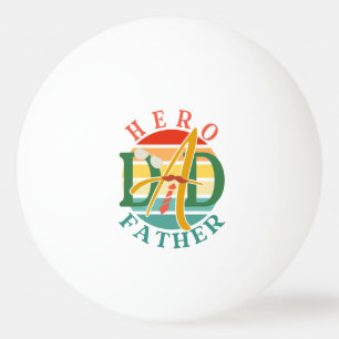 Balle De Ping Pong Hero Papa Fath Sunset Cravate, Moustache & Lunette