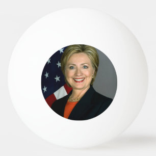 Balle De Ping Pong Hillary Clinton Portrait officiel