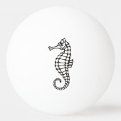 Balle De Ping Pong Hippocampe noir (Devant)