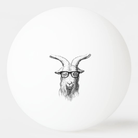 Balle De Ping Pong Hipster goat (Devant)
