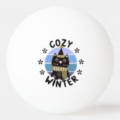 Balle De Ping Pong Hiver agréable, chouette (Dos)