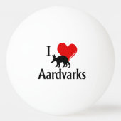 Balle De Ping Pong I Heart Aardvarks (Dos)