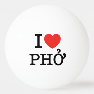 Balle De Ping Pong I Heart (Amour) Pho