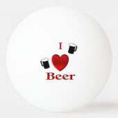 Balle De Ping Pong I Heart Beer Design (Dos)