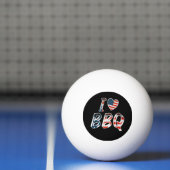 Balle De Ping Pong I Love BBQ, American Patriotic (Filet)