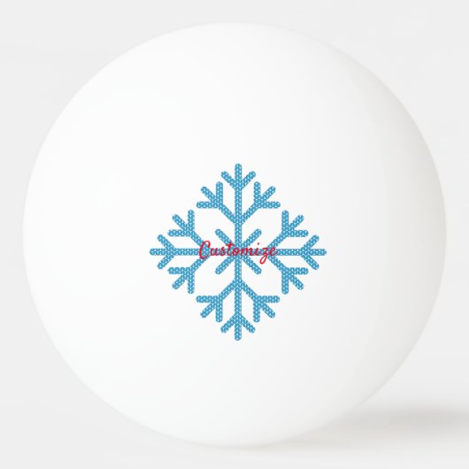 Balle De Ping Pong Icy Blue Snowflake Thunder_Cove (Devant)