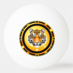 Balle De Ping Pong Illustration abstraite audacieuse de tigre