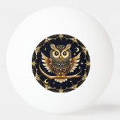 Balle De Ping Pong Illustration complexe de hibou nocturne (Dos)
