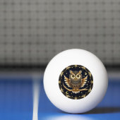 Balle De Ping Pong Illustration complexe de hibou nocturne (Filet)