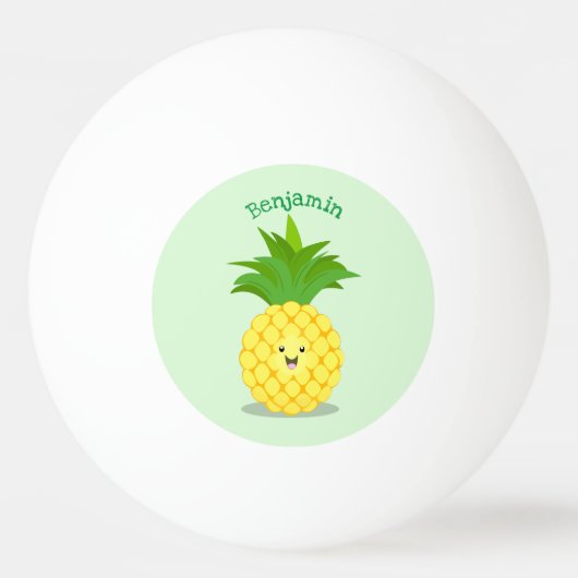 Balle De Ping Pong Illustration d'ananas mignon (Devant)