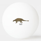 Balle De Ping Pong Illustration d'Ankylosaurus (Dos)