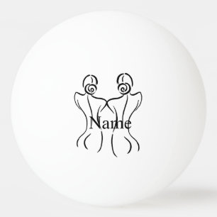 Balle De Ping Pong Illustration d'art féminin Thunder_Cove