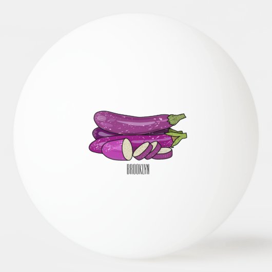 Balle De Ping Pong Illustration d'aubergine (Devant)