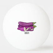 Balle De Ping Pong Illustration d'aubergine (Dos)