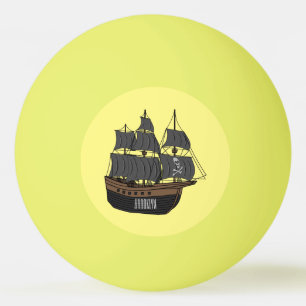 Balle De Ping Pong Illustration de bateau pirate