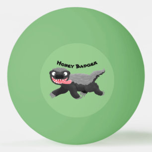 Balle De Ping Pong Illustration de blaireau au miel affamé
