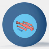Balle De Ping Pong Illustration de calamar rose (Dos)