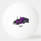 Balle De Ping Pong Illustration de camion semi-remorque (Dos)