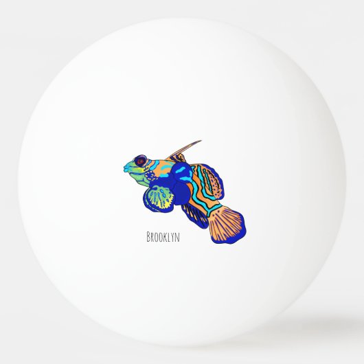 Balle De Ping Pong Illustration de cartoon de poisson mandarin (Devant)