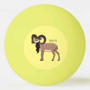 Balle De Ping Pong Illustration de chèvre de Mouflon