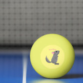 Balle De Ping Pong Illustration de chinchilla gris mignon (Filet)