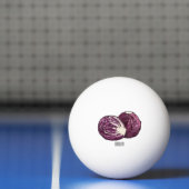 Balle De Ping Pong Illustration de chou rouge (Filet)