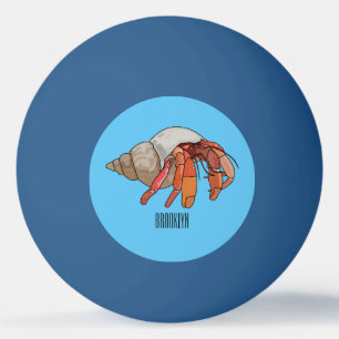 Balle De Ping Pong Illustration de crabe ermite